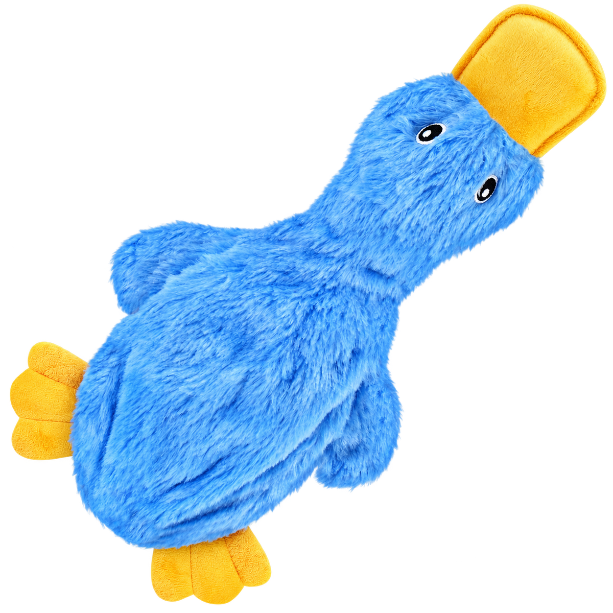 Best Pet Supplies Crinkle Duck Dog Toy — Blue — transparent background