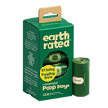Earth Rated unscented poop bags — 120 bags, transparent background
