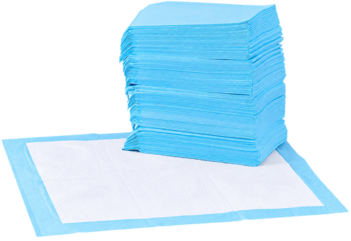 Amazon Basics regular puppy training pads, 100 count — transparent background