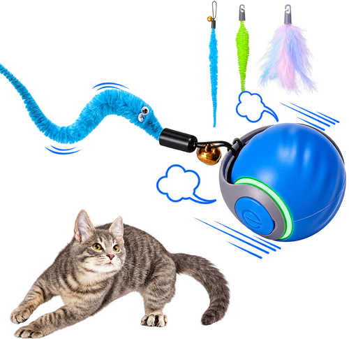 BABORUI Rechargeable Interactive Cat Toy Ball — transparent background