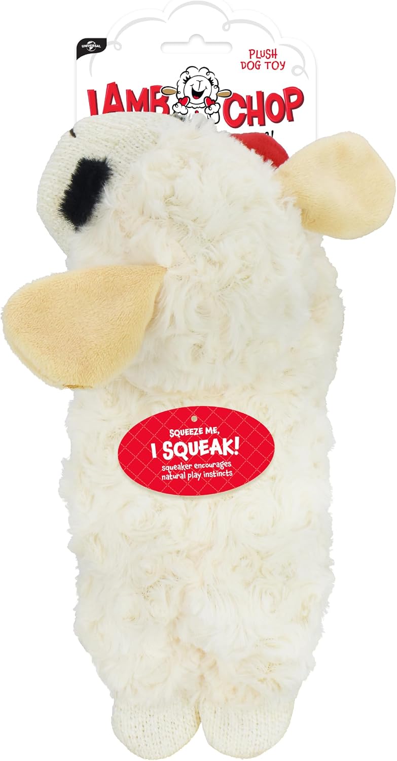 Multipet Lamb Chop Squeaky Plush Dog Toy — 10 Inch — view 2