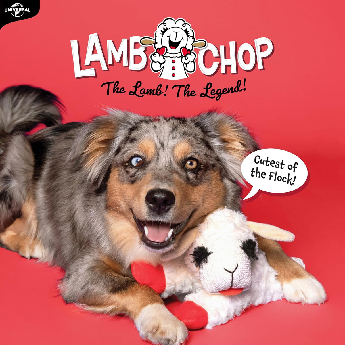 Multipet Lamb Chop Squeaky Plush Dog Toy — 10 Inch — view 3