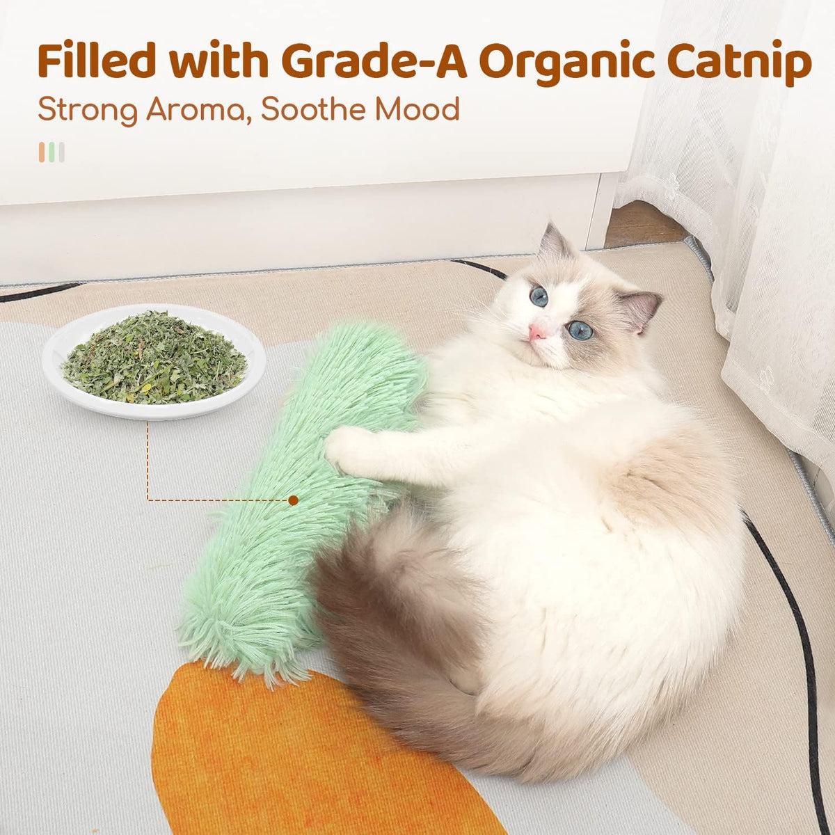 Potaroma Catnip Crinkle Kicker Pillows — 3 Pack — view 3
