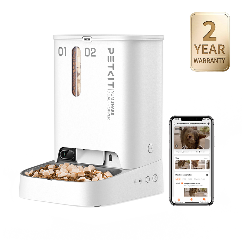 PETKIT YumShare dual-hopper automatic feeder